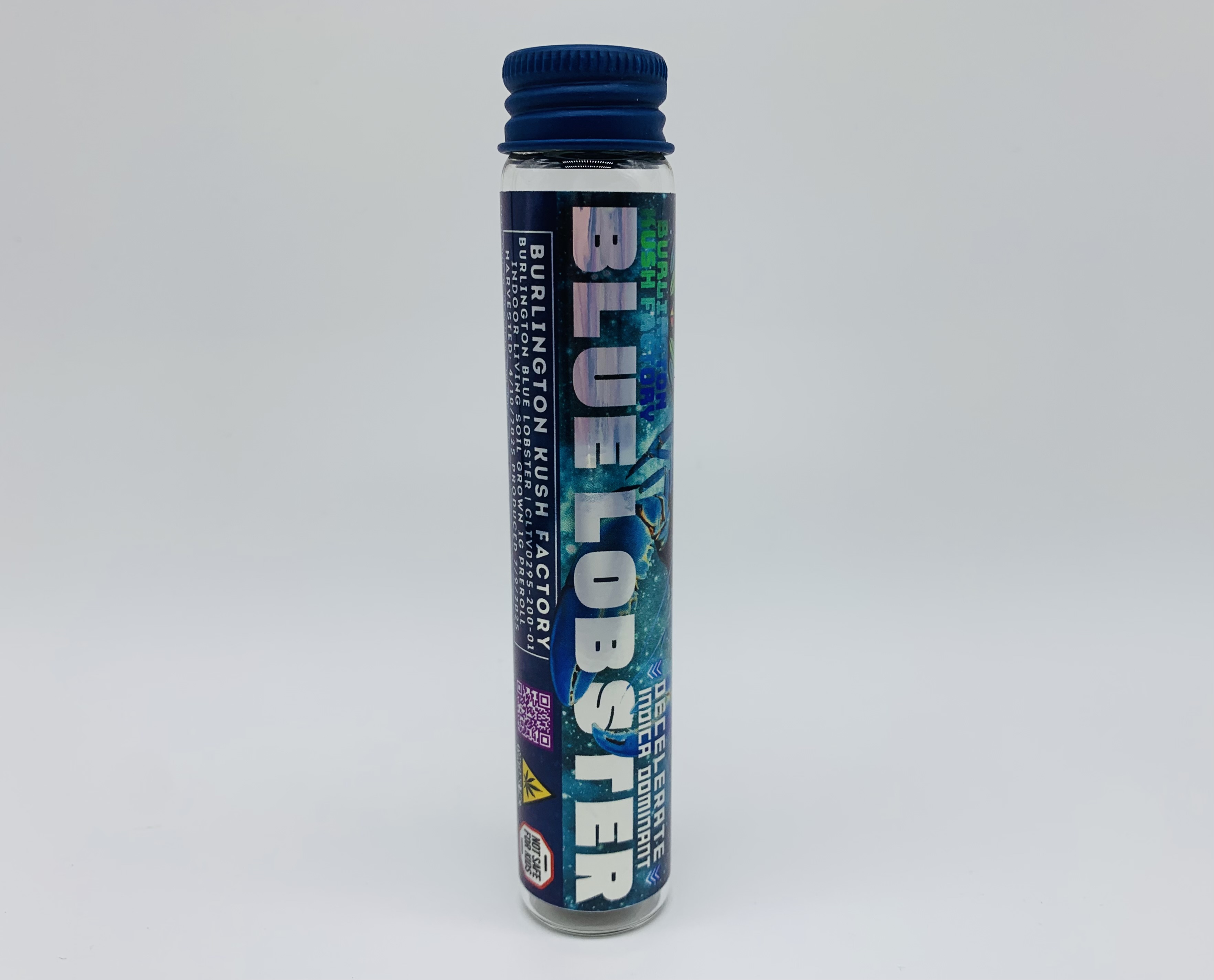 Photograph of product: Burlington Kush Factory | Blue Lobster | Pre-Roll | 1g | 26.9% TH-oui
