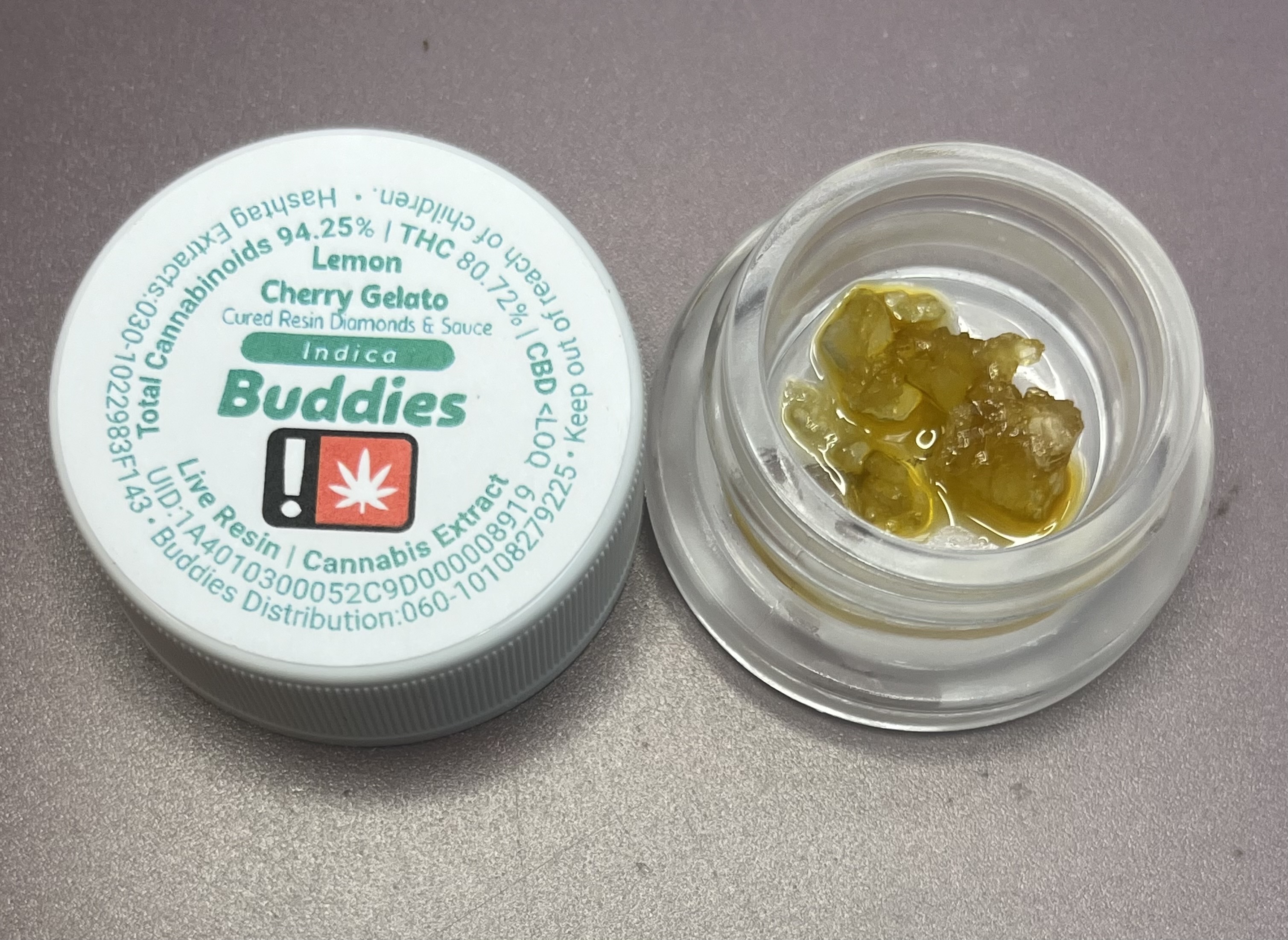 Photograph of product: Lemon Cherry Gelato Cured Diamonds & Sauce - Buddies