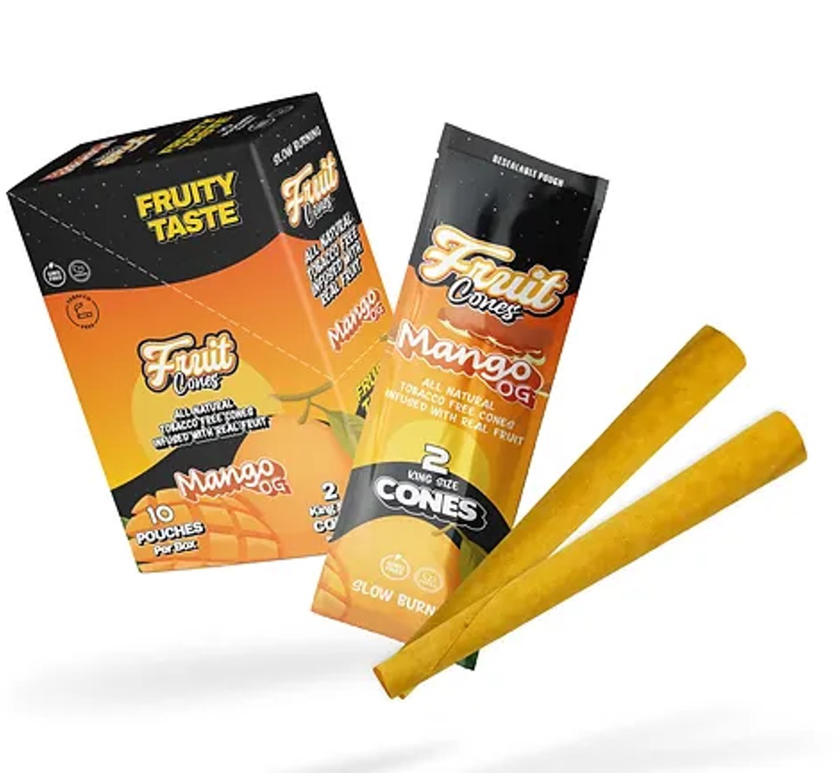 Photograph of product: (Rose Palms) Mango OG King Size Fruit Cones 2pk