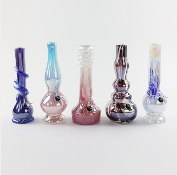 Photograph of product: Soft Glass Water Pipe with Slide Stem Bowl 12" - Assorted Colors
