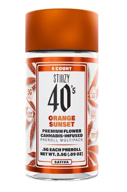 Photograph of product: STIIIZY 40's Orange Sunset Infused Preroll Multi Pack (S) 2.5g