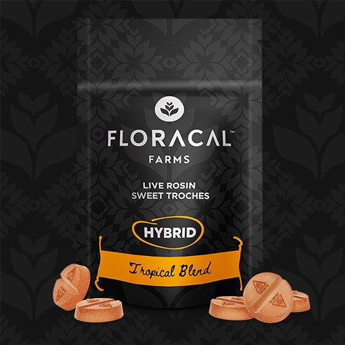 Photograph of product: Tropical Blend | 10mg Live Rosin Troches | 10pk
