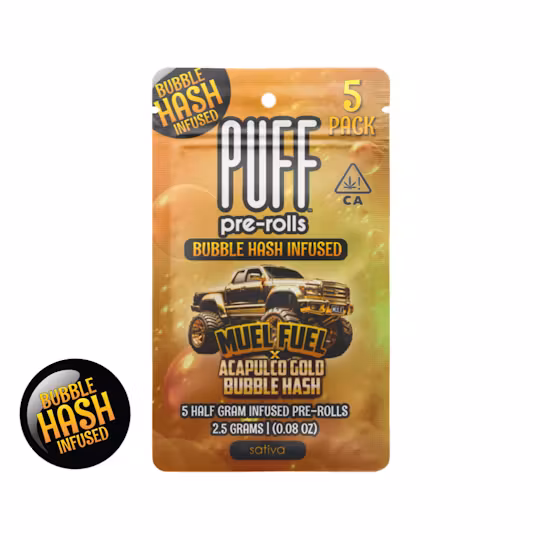 Photograph of product: Puff | Mule Fuel x Acapulco Gold | Bubble au chocolat Infused | 5 Pack