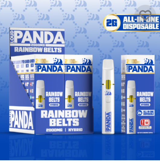Photograph of product: Loud Panda M Disposable Cartridge | Rainbow Belts | (H)