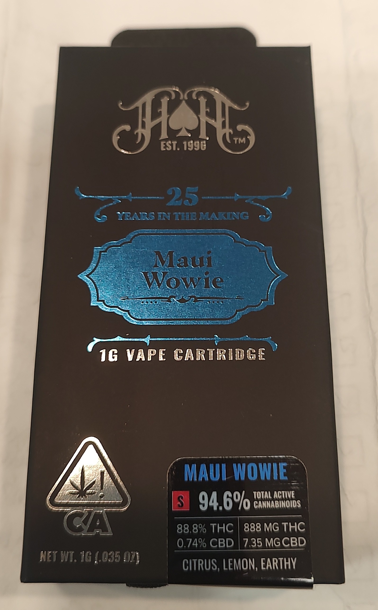 Photograph of product: Heavy Hitters - Maui Wowie 1g Cart