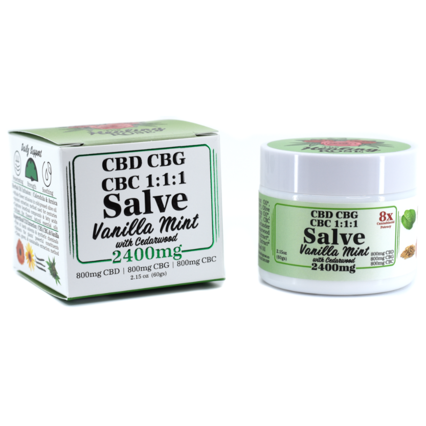 Photograph of product: CBD CBG CBC 2400mg Vanilla Mint Salve