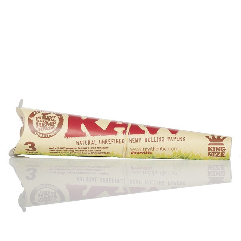 Photograph of product: RAW Organic Hemp 3pk King Size Cone