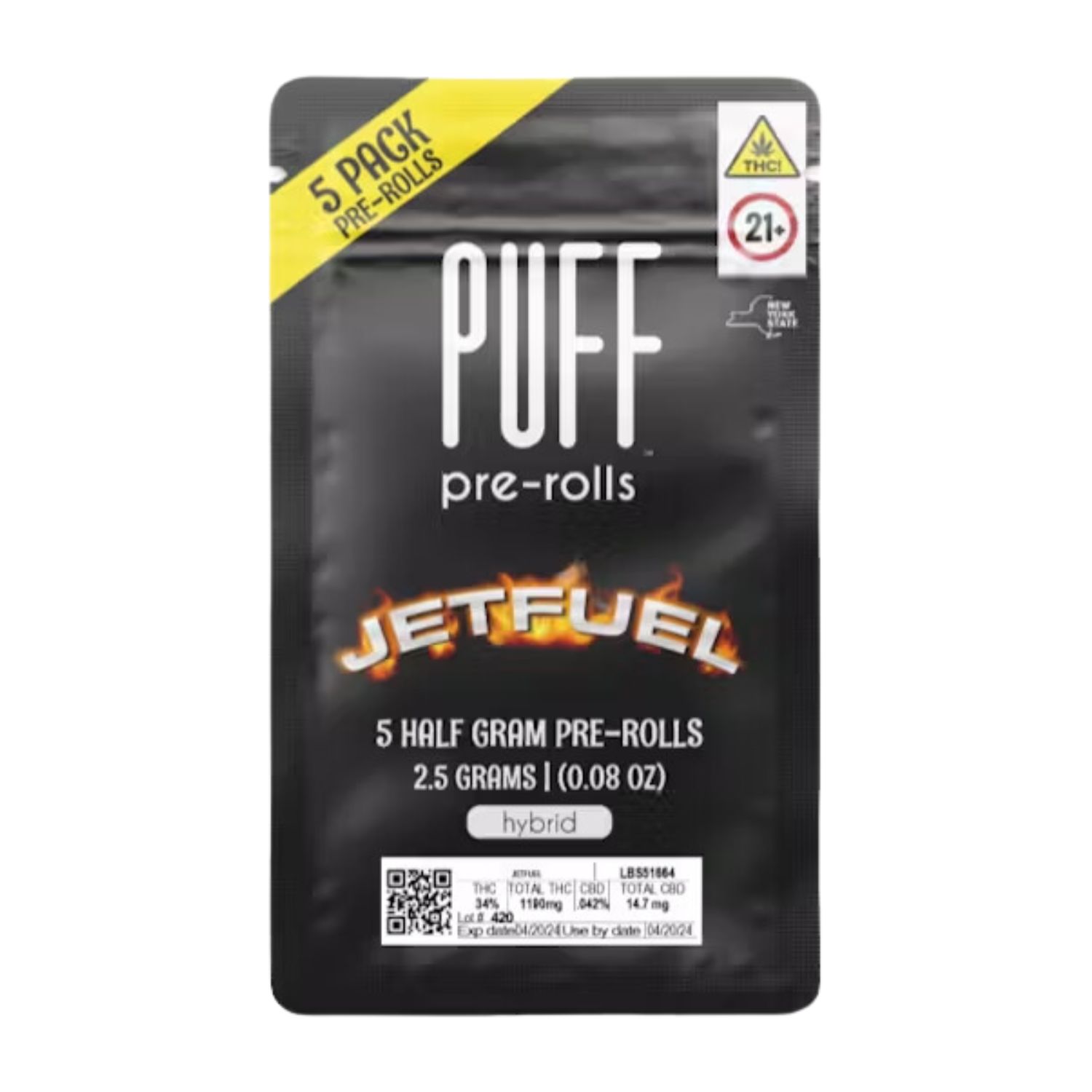 Photograph of product: Jet Fuel Pre Roll | 5 pack