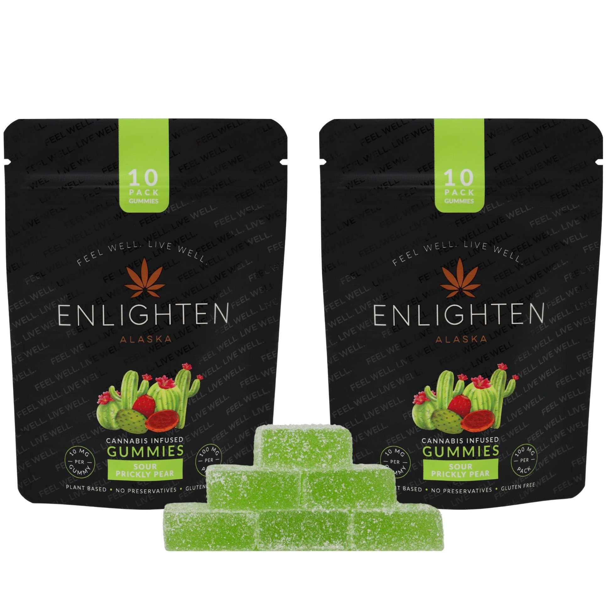 Photograph of product: GUMMIES SOUR PRICKLY PEAR EN 100 MG