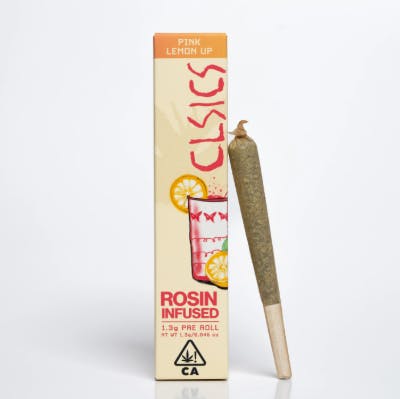 Photograph of product: Pink Lemon Up | 1.3g Rosin Infused Preroll - 