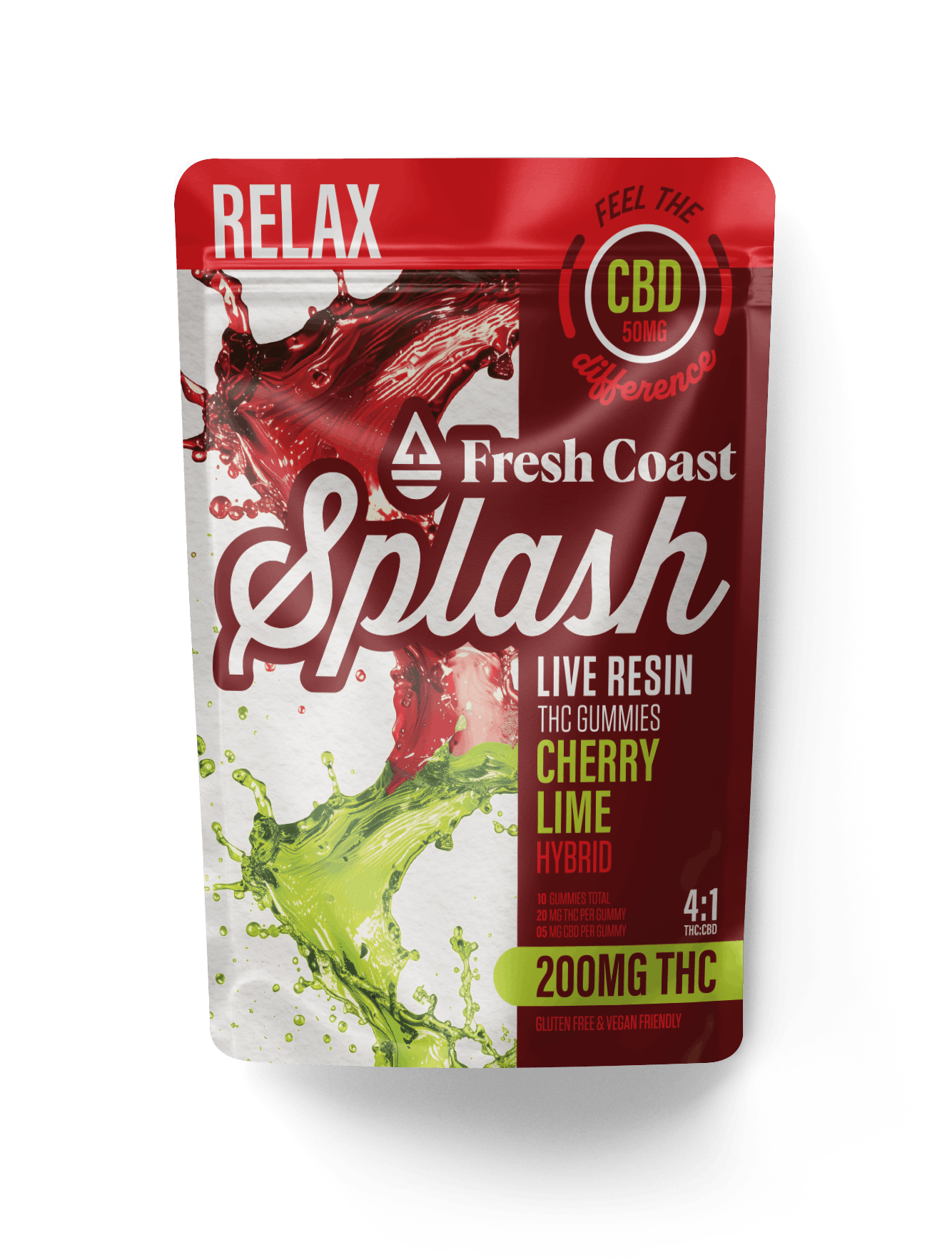 Photograph of product: Splash | Cherry Lime 200mg 4:1 TH-oui/CCBD