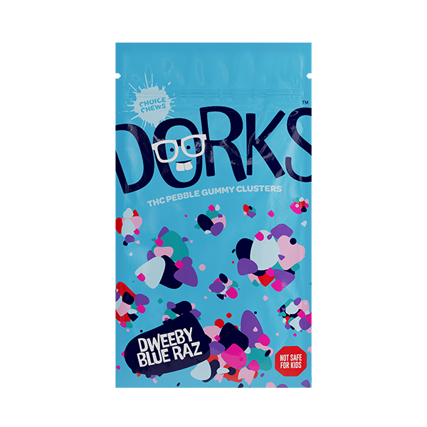 Photograph of product: Choice Chews | Dweeby Blue Raz | Dorks | 100mg (Oui'd)