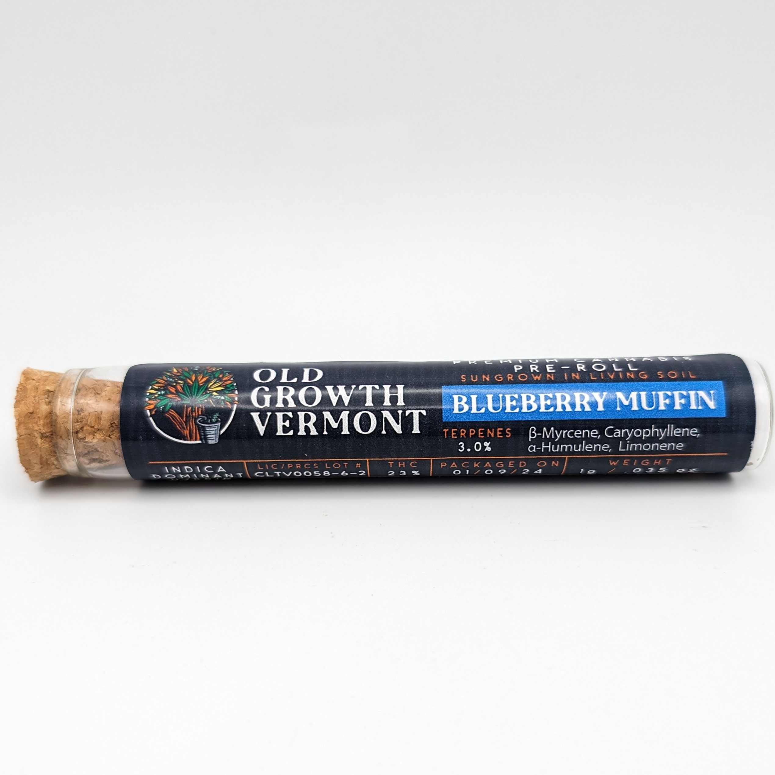 Photograph of Product: Blueberry Muffin 1g Pre Roll (OGVT)