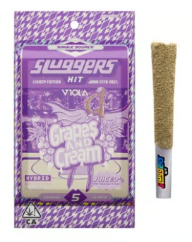 Photograph of product: Sluggers | Grapes & Cream Mini Infused Blunts (5 Pack) | 3.5g