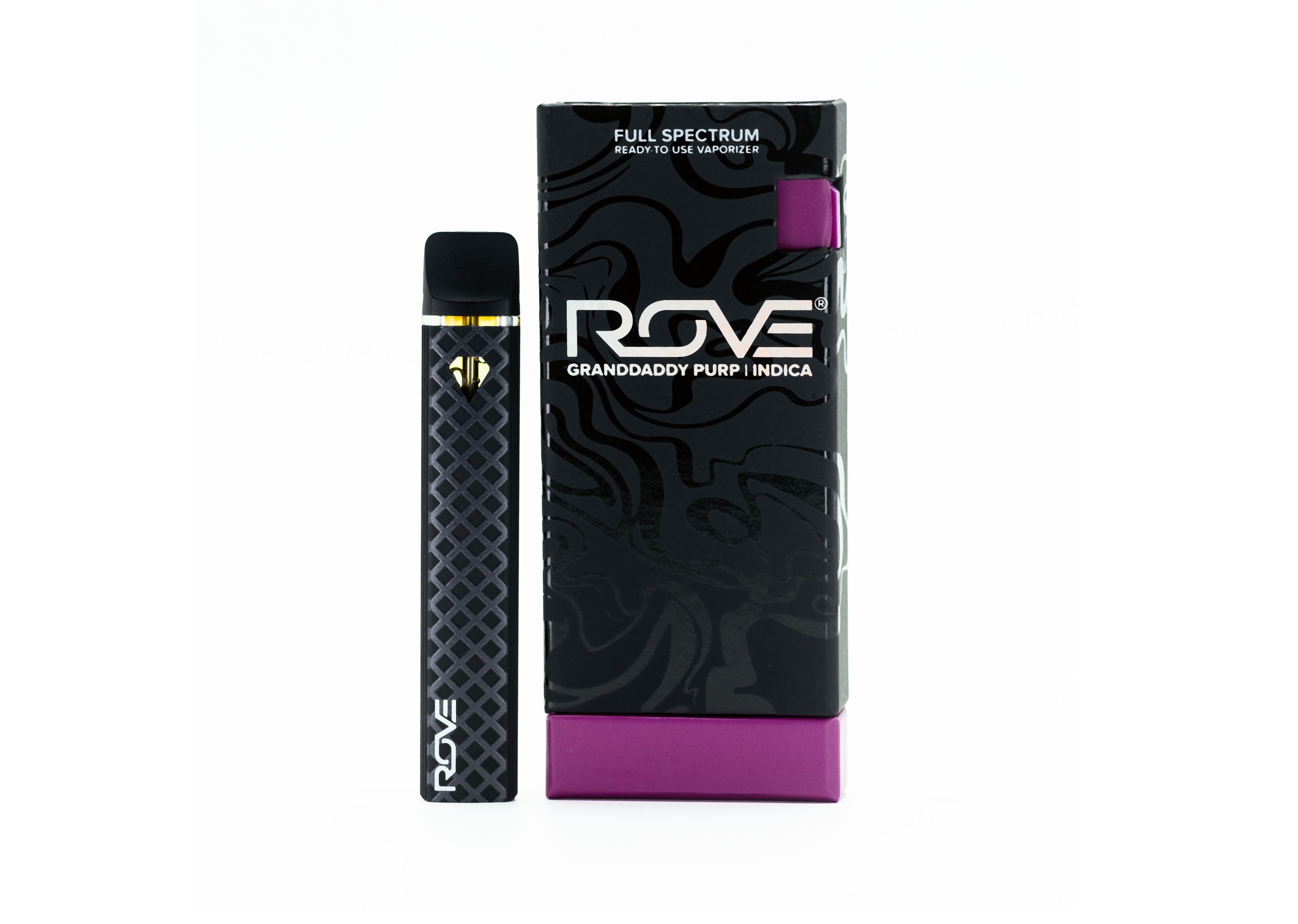 Photograph of product: Rove | Granddaddy Purp | Live Resin Diamonds | Vaporizer Starter Kit | 1g