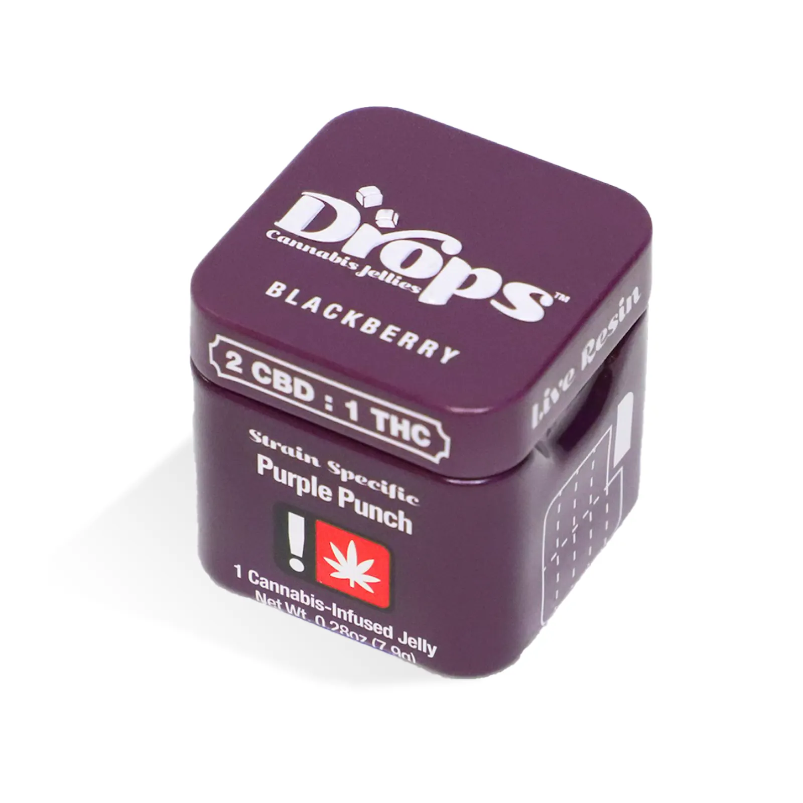 Photograph of product: Drops Singles CBD 2:1 Blackberry (100mg CBD x 50mg TH-oui x 2ct) 100mg