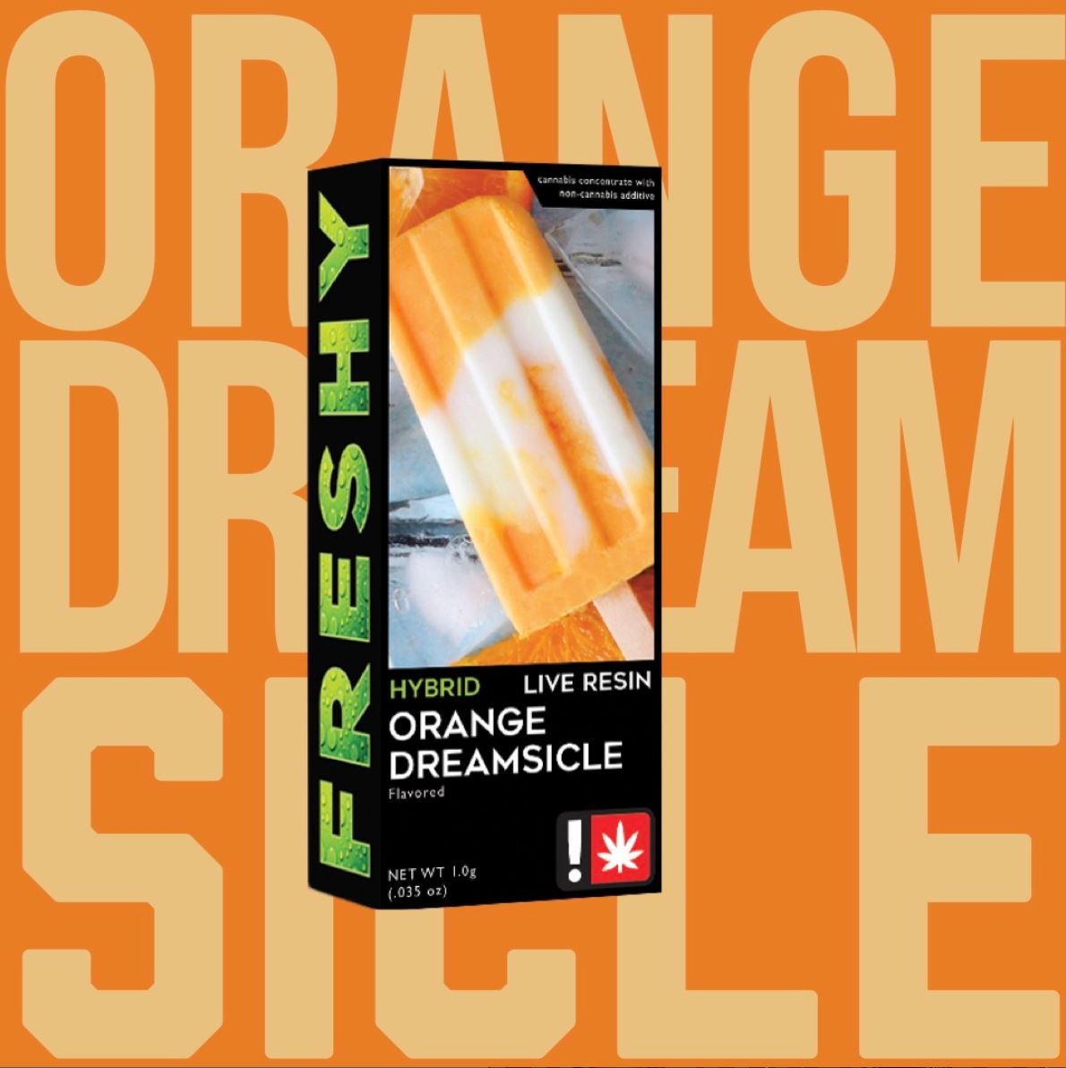 Photograph of product: Orange Dreamsicle Flavored Live Resin Cartridge (Freshy)
