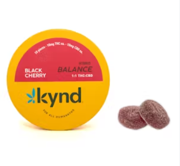 Photograph of product: Balance Black Cherry Gummies | 1:1 TH-oui:CBD