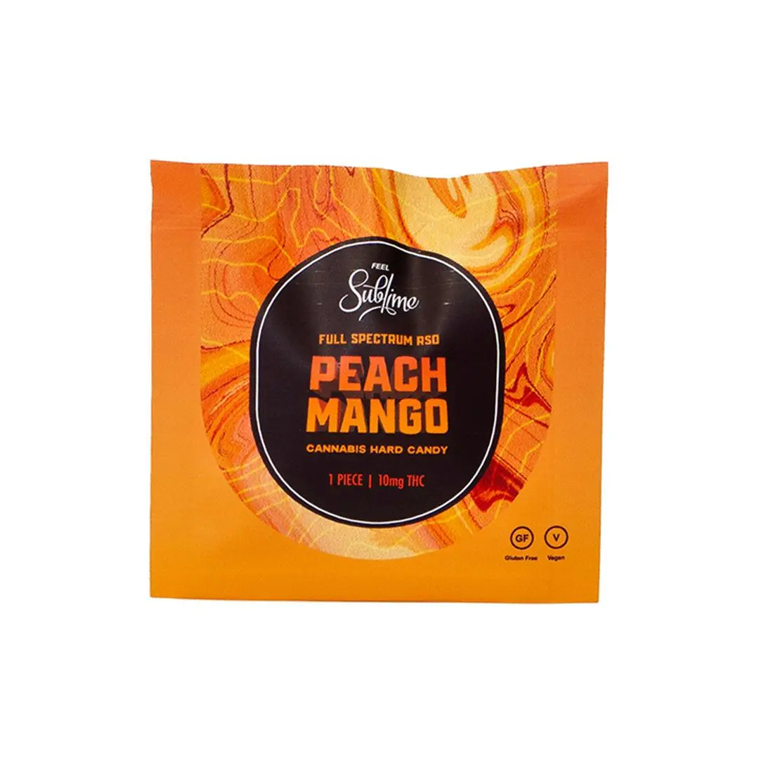 Photograph of Product: Peach Mango RSO Hard Candy Single