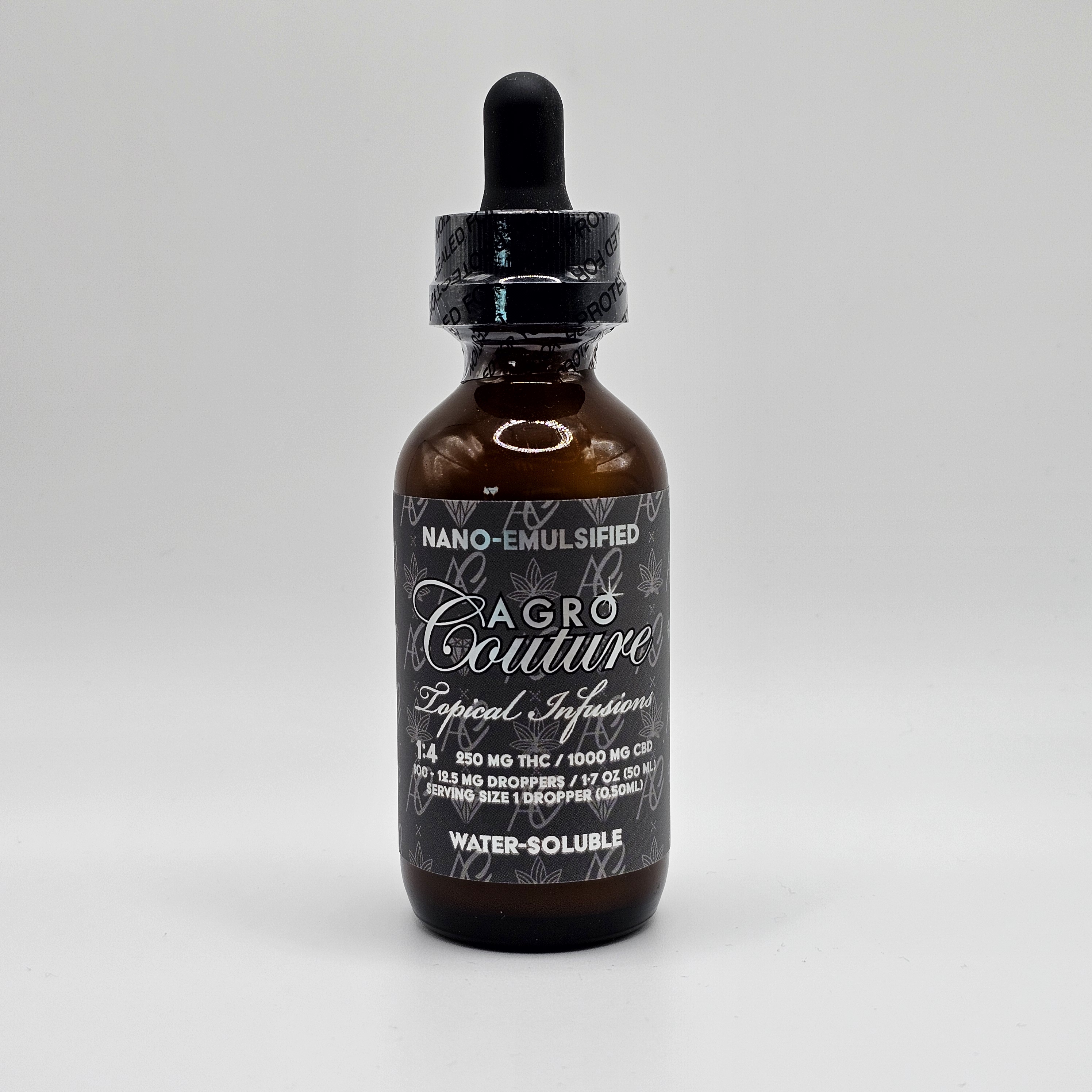 Photograph of product: Agro Couture | Topical Drops | 1:4 - 250mg TH-oui 1000mg CBD