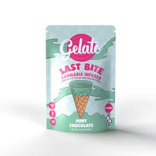 Photograph of product: Gelato 200mg Last Bites - Mint Chocolate