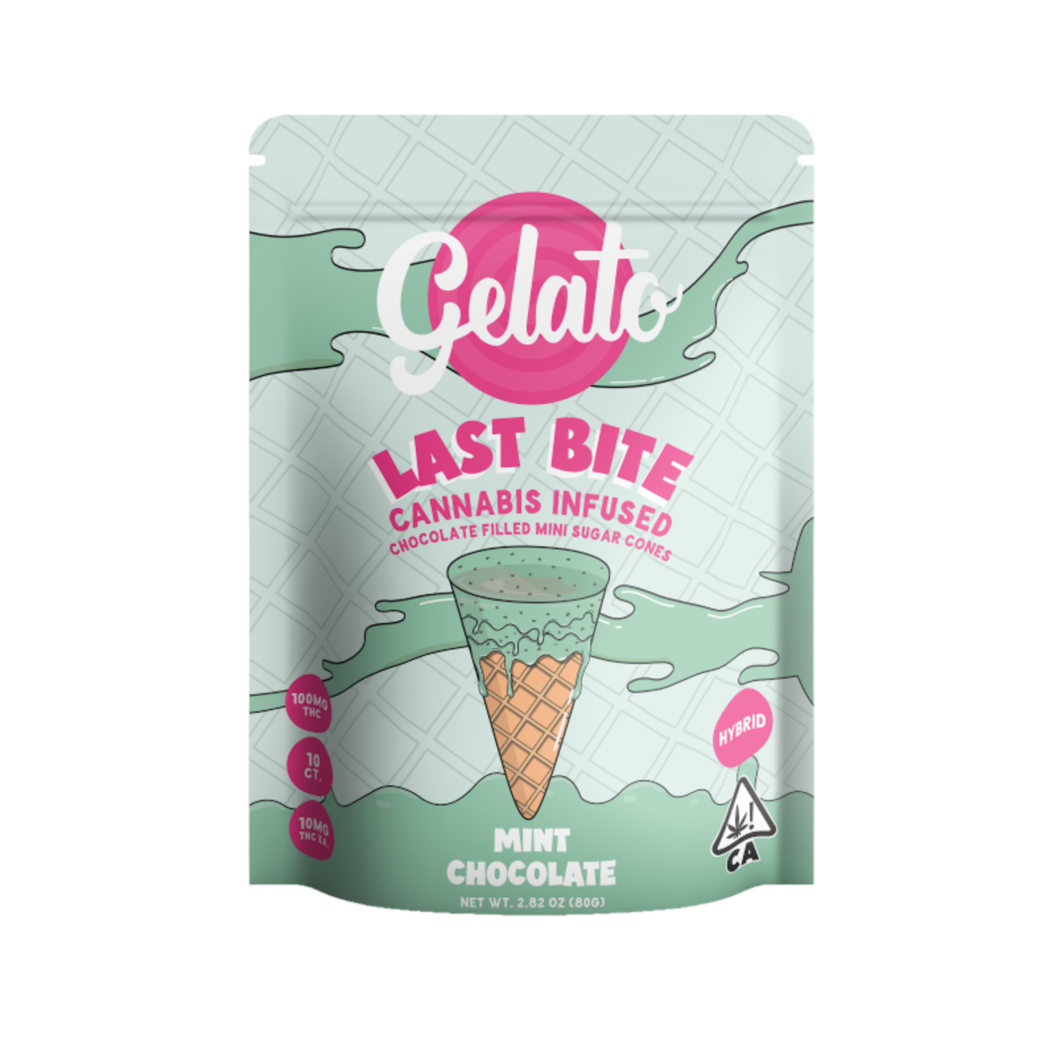 Photograph of product: Gelato Last Bite Mint Chocolate 100MG