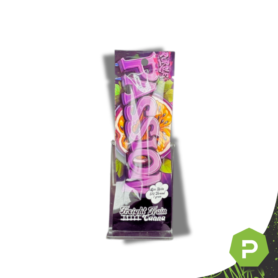 Photograph of product: Freight Train Canna Live Resin 510 Cartridge | Purple Passion