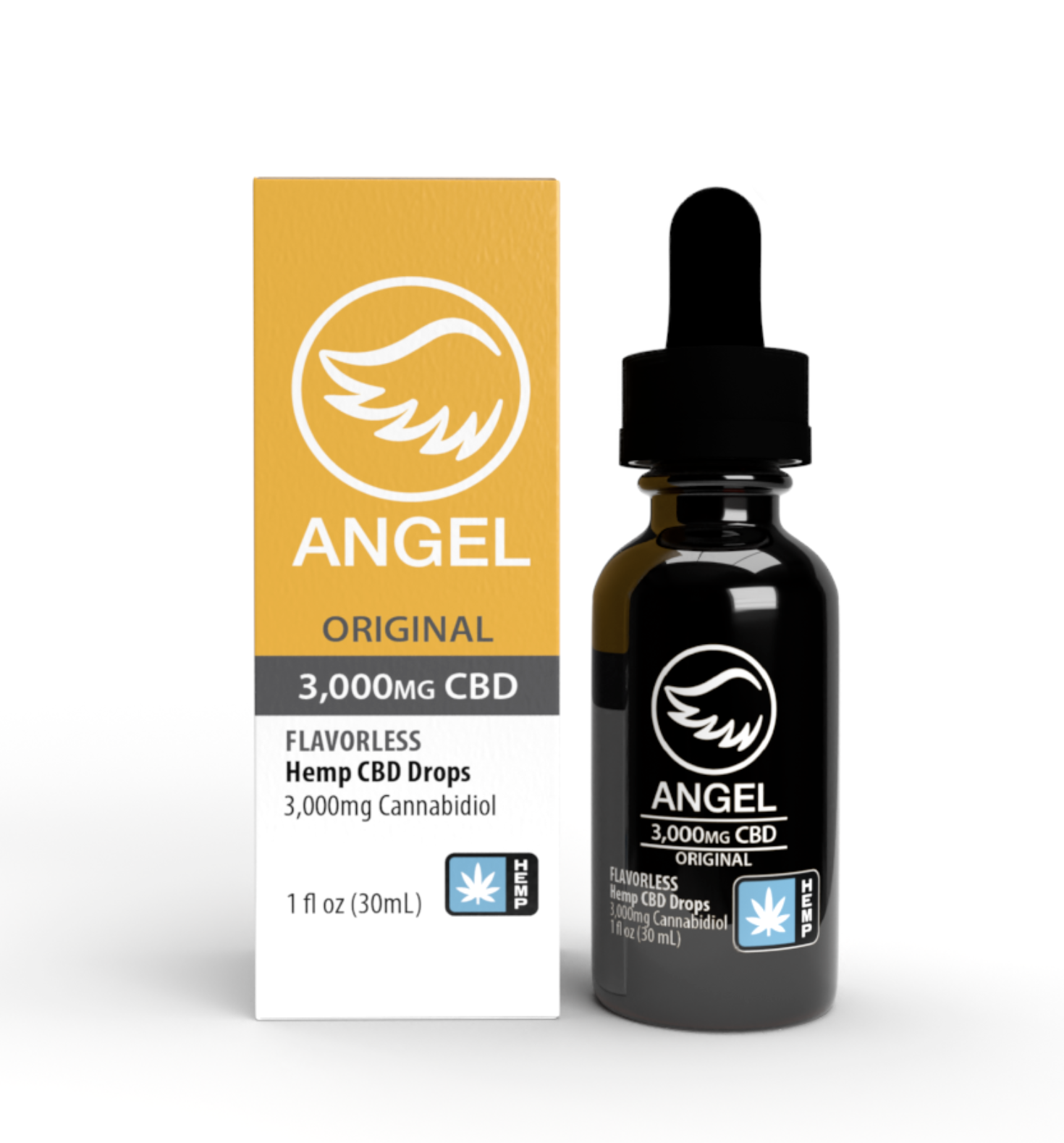 Photograph of product: Angel | Hemp Tincture | CBD | 3000mg | Flavorless