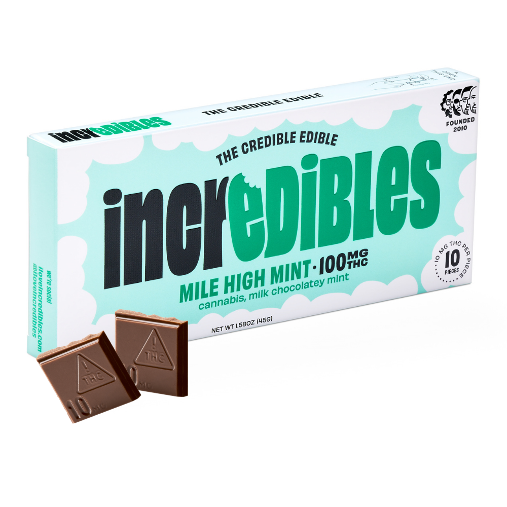 Photograph of product: IncrEdibles Mile High Mint Bar 100mg
