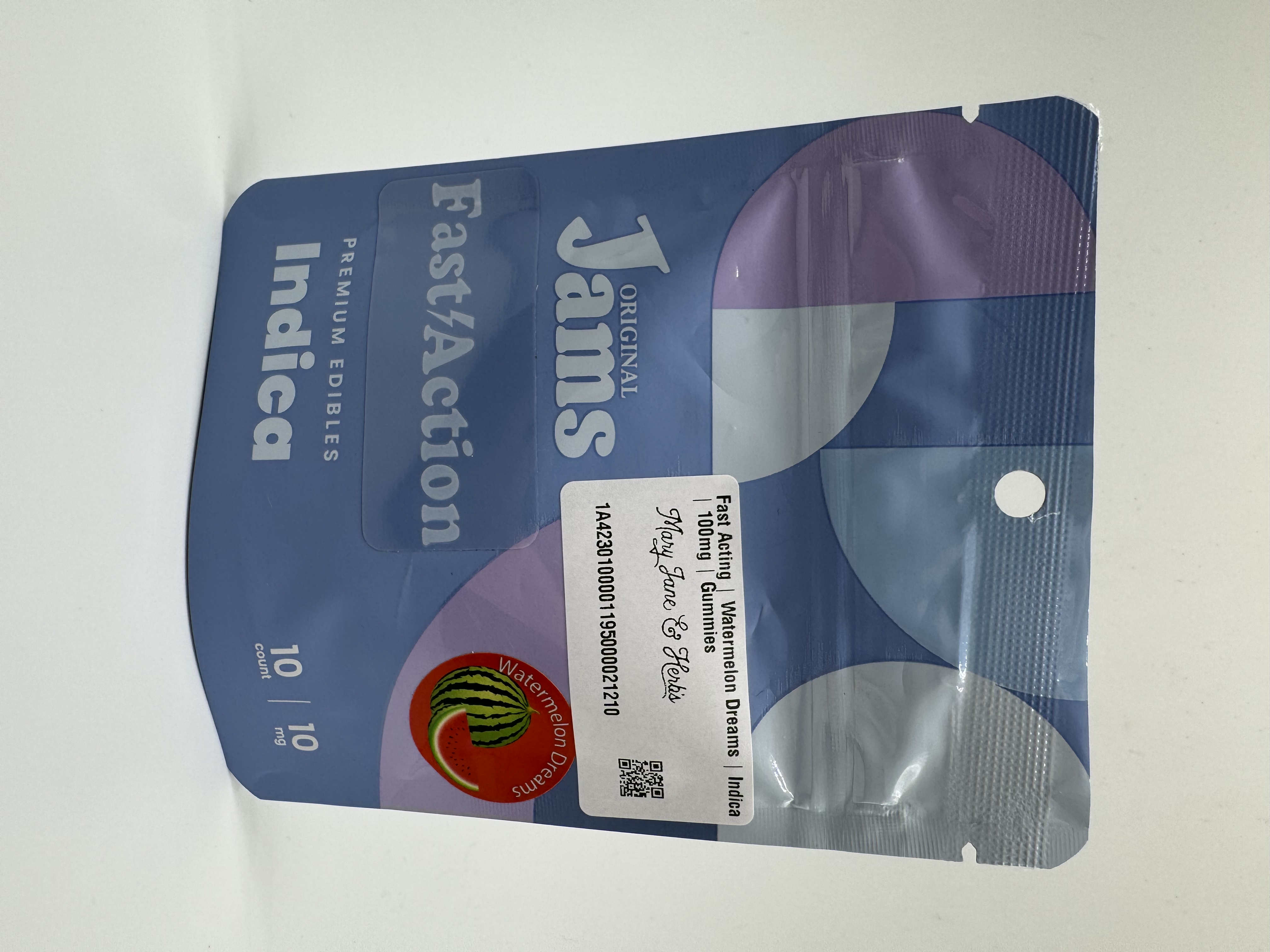 Photograph of product: Fast Acting | Watermelon Dreams | Oui'd | 100mg | Gummies