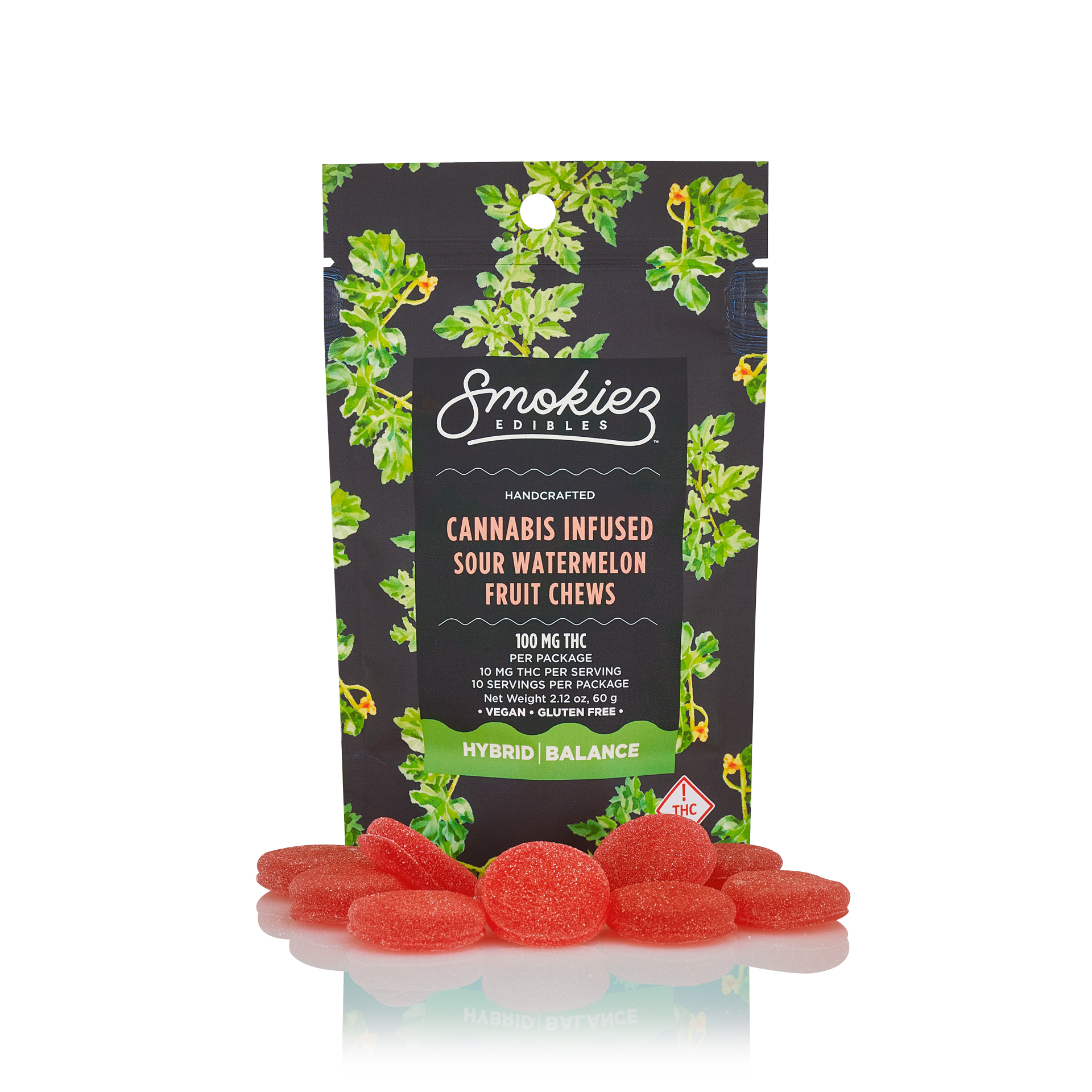 Photograph of product: Smokiez - Gummies Sour Watermelon 10pk - 100mg
