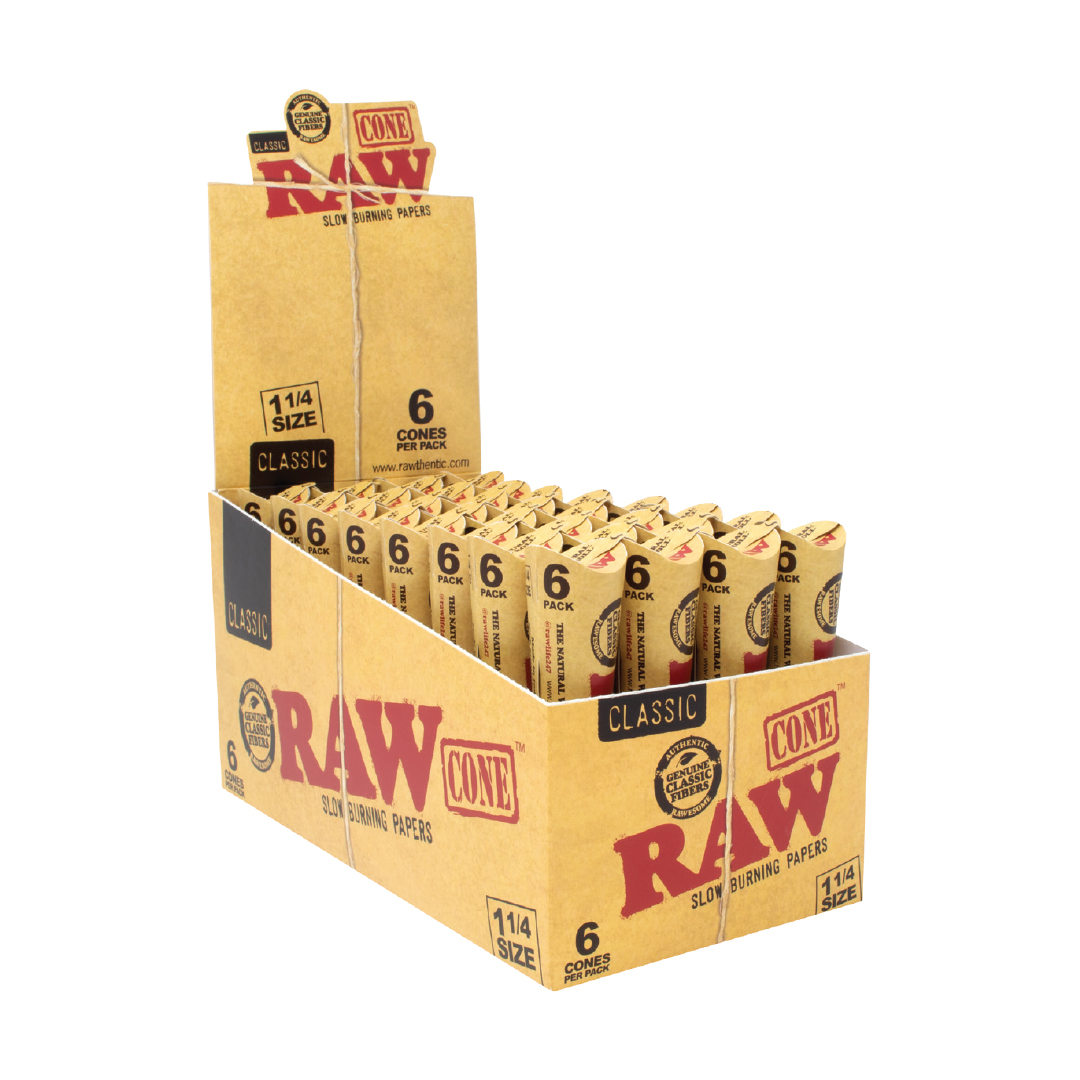 Photograph of product: RAW 1 1/4 Size Classic Cones | 6-Pack