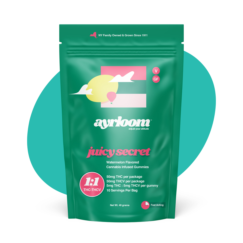 Photograph of product: Ayrloom 1:1 Gummies 10pk Juicy Secret - 5mg each