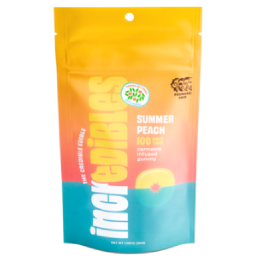 Photograph of product: Incredibles 10mg Summer Peach Chews - 100mg