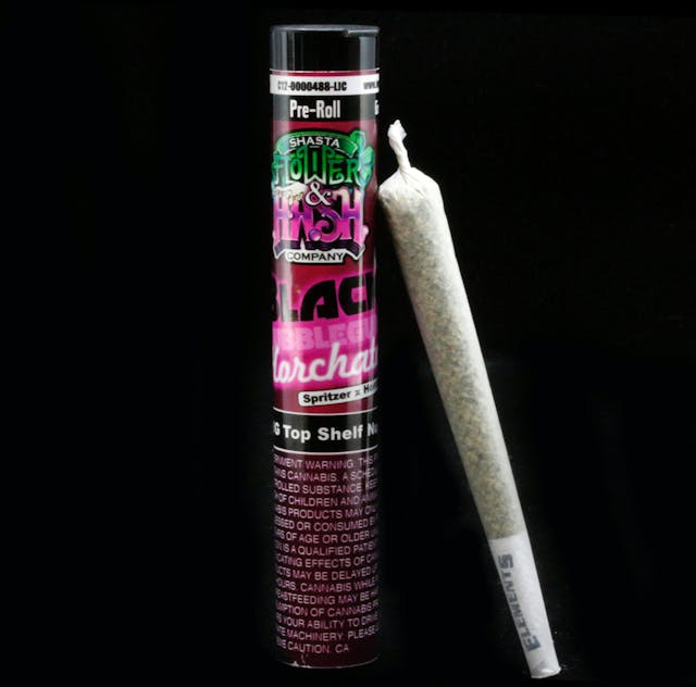 Photograph of product: Shasta Flower Co. Black Bubblegum Horchata Preroll 1g - 