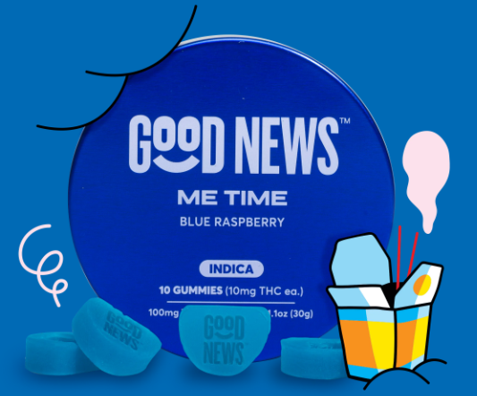 Photograph of product: Gummy Blue Raspberry Me Time [10pk] | 100mg
