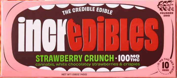 Photograph of product: Incredibles Strawberry Crunch Chocolate 100mg