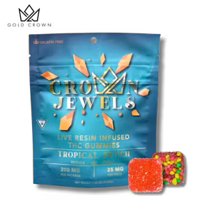 Photograph of product: Crown Jewel - Tropical Punch Nerds 200mg Gummies