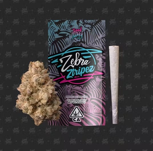 Photograph of product: Seed Junky | Zebra Ztripez | Preroll - Single (1 Gram)