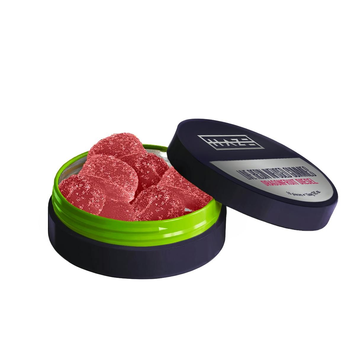 Photograph of product: Haze | Dragonfruit Diesel | Edibles | Live Resin Gummies