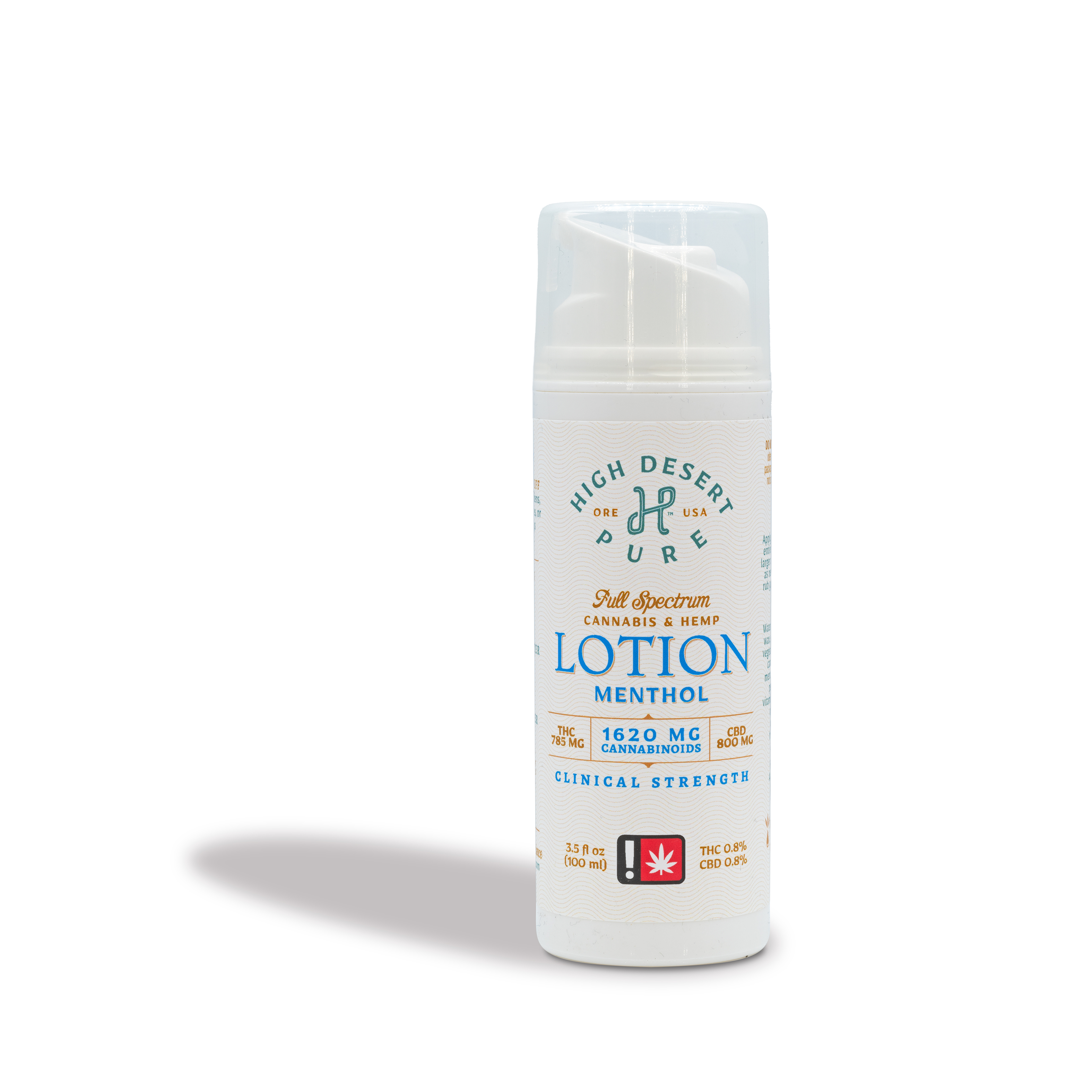 Photograph of product: High Desert Pure - 1:1:1 Clinical Strength Menthol Lotion - 3.5oz