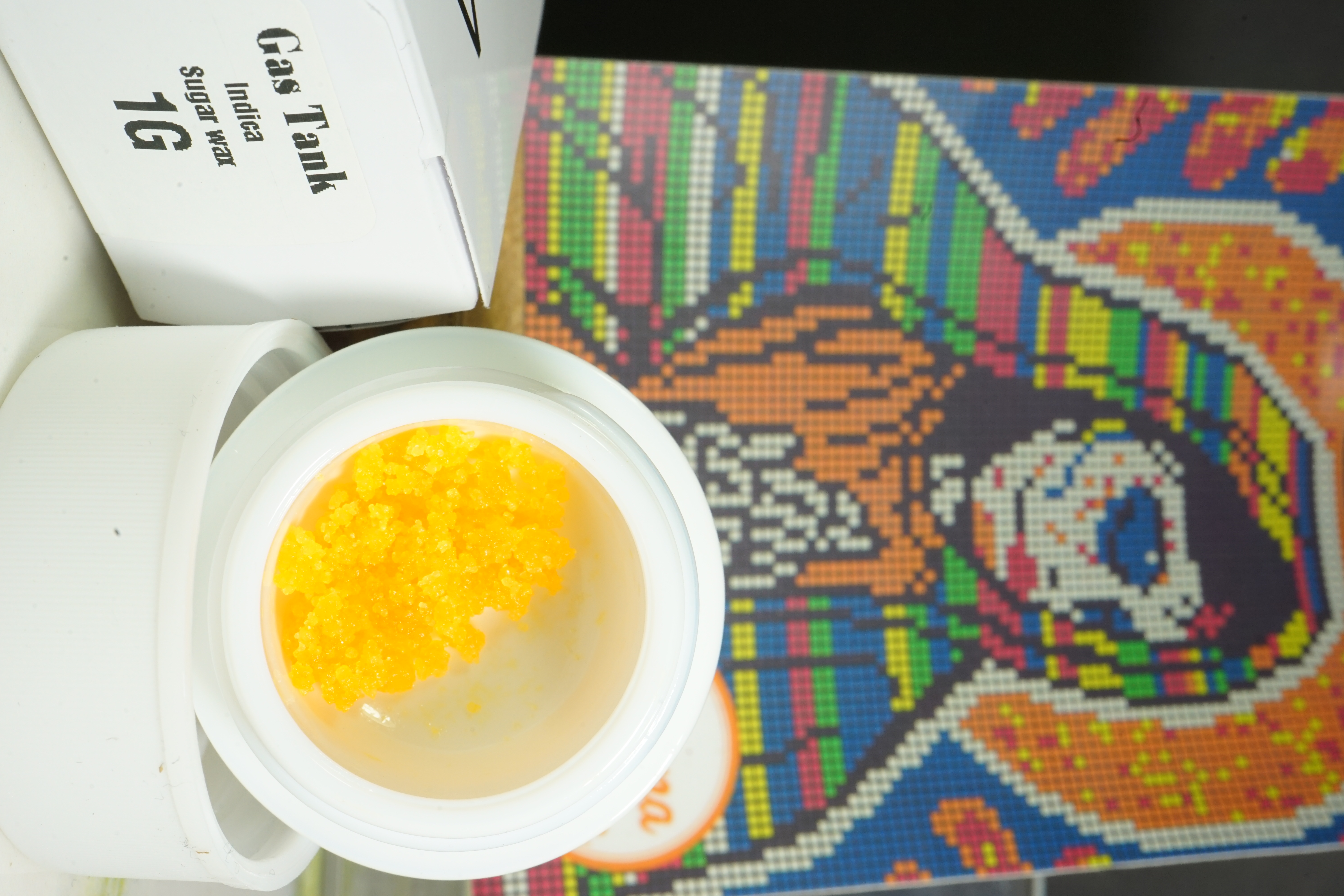 Photograph of product: White Mousse Sugar Wax Gas Tank