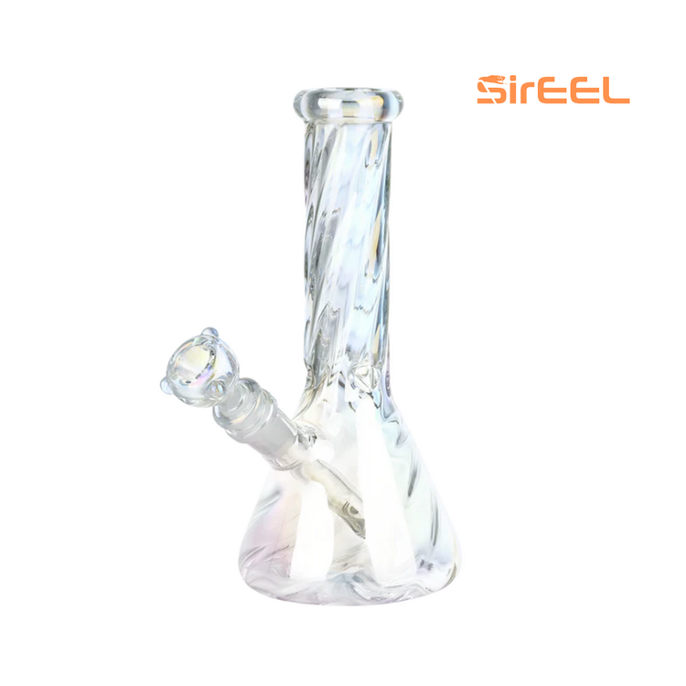 Photograph of product: Bongs - 8" SirEEL Twisted Neck Beaker Bong w/ Bowl Assorted Colors