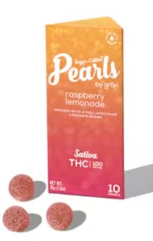 Photograph of product: Gron Raspberry Lemonade Pearls 10mg x 10-Pack