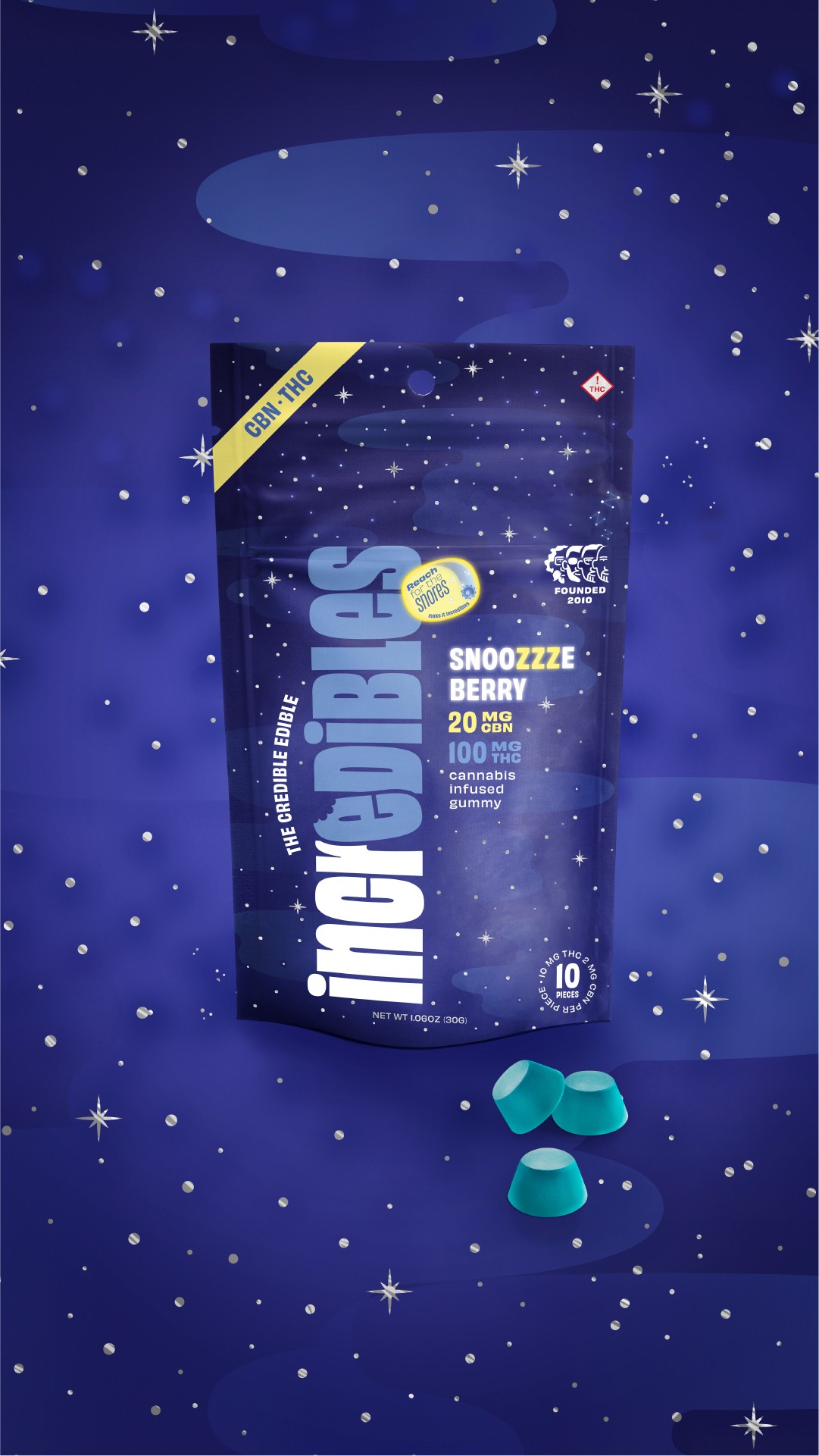 Photograph of product: 5:1 Snoozzzeberry Gummies | 20-Servings