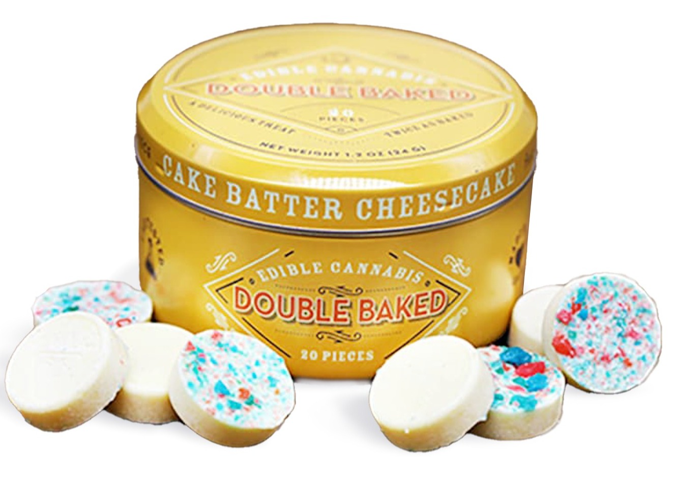 Photograph of product: Fast-Acting | RSO Oui'd Cake Batter Cheesecake Chocolates 100mg (20pk)