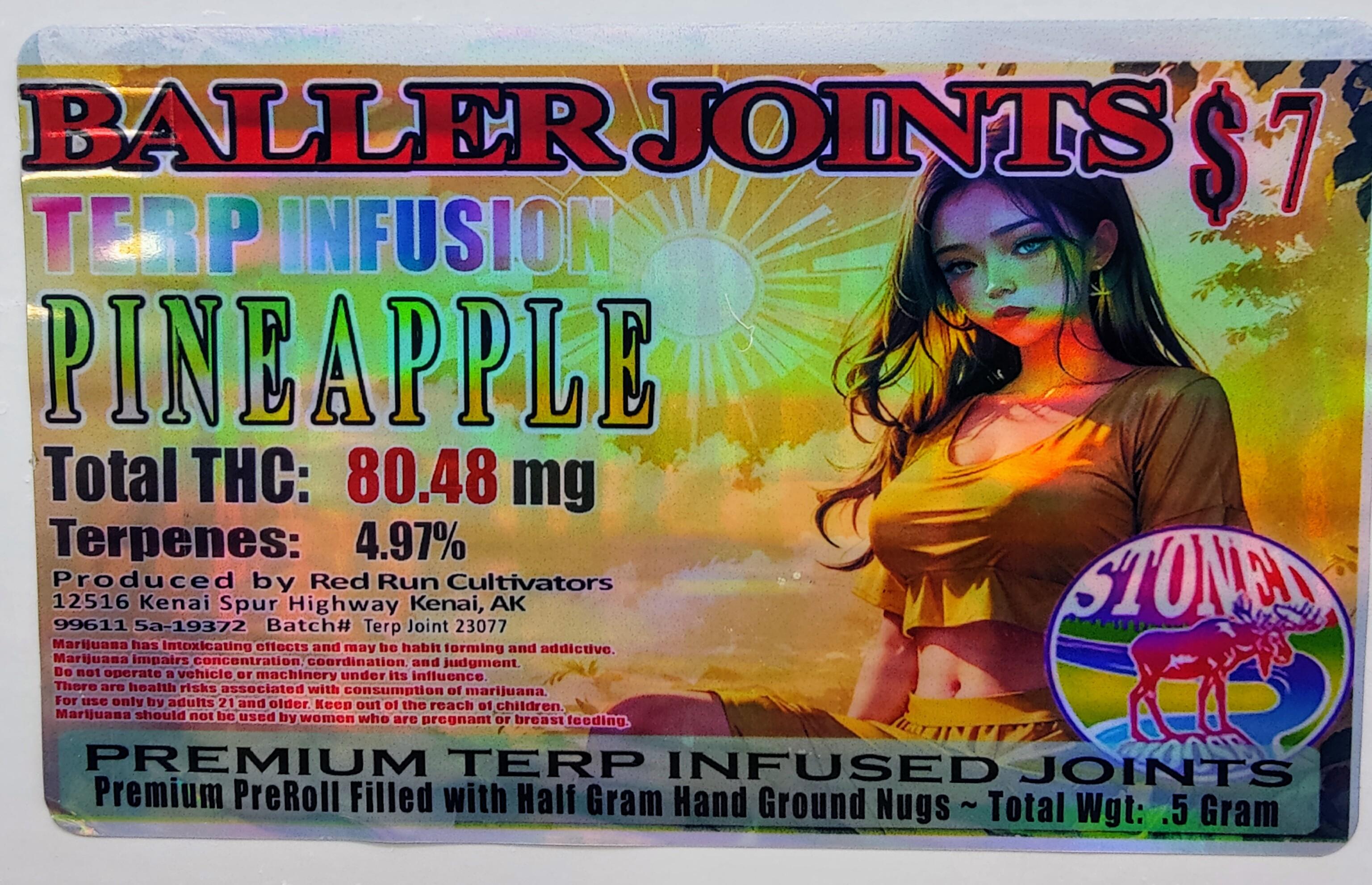 Photograph of product: Pineapple Terp Infused Pre Roll