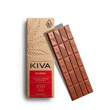 Photograph of product: Kiva Confections Milk Chocolate (H) Chocolate Bar 5mg 20pk