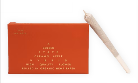 Photograph of product: Caramel Apple [H] Preroll 5pk   A Golden State - 1.5g