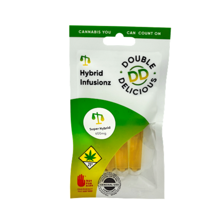 Photograph of product: DBLD Super Infusionz TH-oui 600mg - Hybrid 3pk .46oz